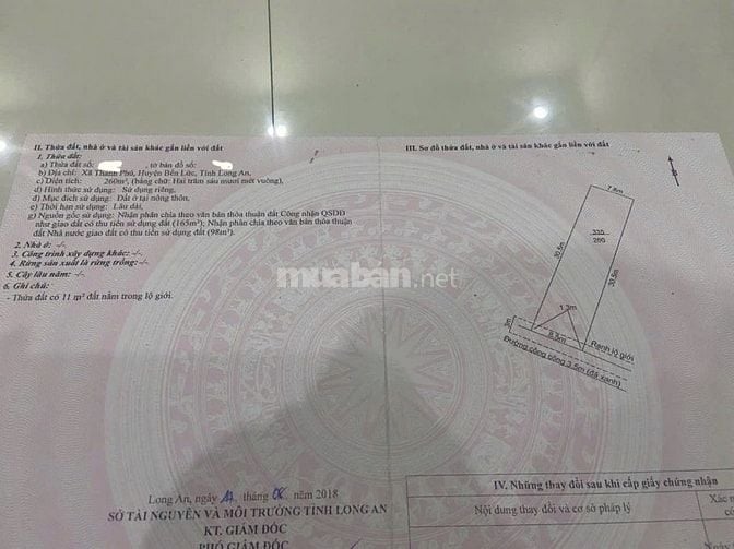 🔥 BÁN LÔ ĐẤT NỀN MT ĐƯỜNG NGUYỄN TRUNG TRỰC, TT. BẾN LỨC CHỈ 830TR 