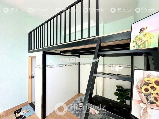 Phòng trọ giá rẻ sẵn máy lạnh, kệ bếp. Gần Đầm Sen, Bốn Xã, Q10