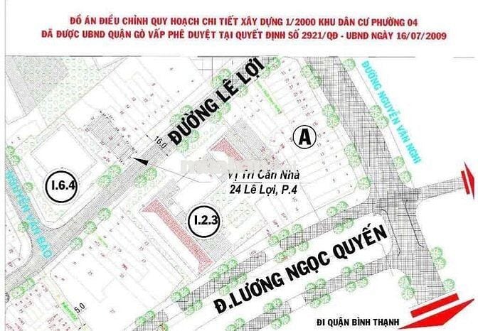 Bán nhà Mặt Tiền 24 Lê Lợi P4 Gv, nhà đang có hđ thuê 65tr/tháng