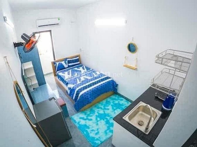 choThuê căn hộ mini 1 khách ở  có bếp nấu ăn, ban công,máy gặt riêng, 