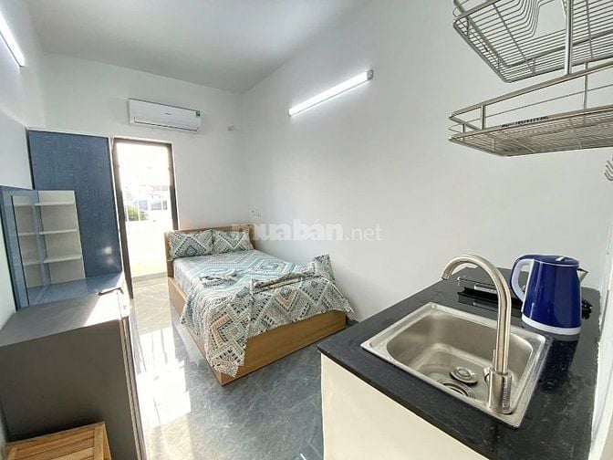 choThuê căn hộ mini 1 khách ở  có bếp nấu ăn, ban công,máy gặt riêng, 