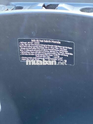 HONDA LEAD 4Val 2024 BẠC NHÁM BẢN ĐB BSTP CHÍH CHỦ