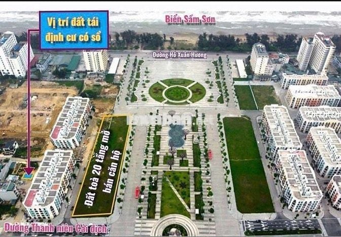 BÁN ĐẤT 2 MẶT TIỀN phố Trung Kỳ, P.Trung Sơn, TP Sầm Sơn, Thanh Hoá