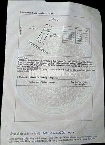 BÁN ĐẤT 2 MẶT TIỀN phố Trung Kỳ, P.Trung Sơn, TP Sầm Sơn, Thanh Hoá