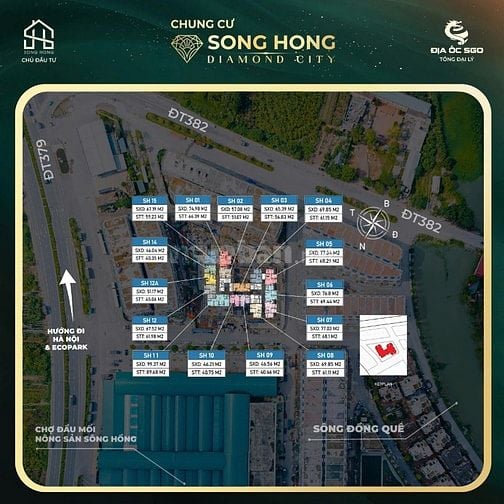 💎BÁN CĂN HỘ CHUNG CƯ SÔNG HỒNG DIAMOND CITY – HƯNG YÊN ✨ Căn hộ đẹp –