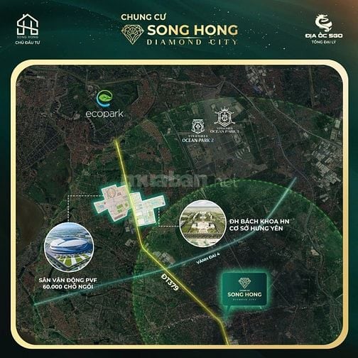 💎BÁN CĂN HỘ CHUNG CƯ SÔNG HỒNG DIAMOND CITY – HƯNG YÊN ✨ Căn hộ đẹp –