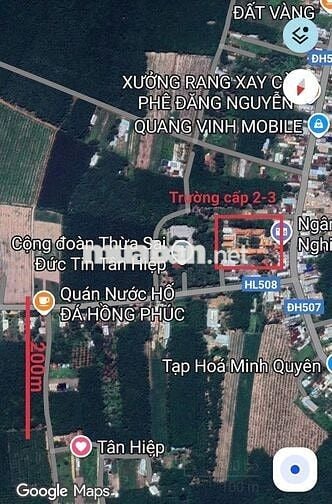 BÁN ĐẤT XÂY TRỌ 420m2 (100m2 TC) ĐỐI DIỆN THPT NGUYỄN HUỆ, GIÁ 830TR