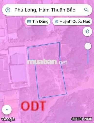 Bán đất full thổ cư, 598m2 tại Phú Long, Hàm Thuận Bắc