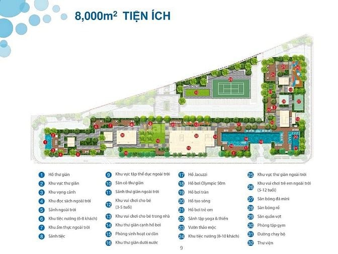 Căn hộ bán tại One Verandah TML tầng thấp 3 phòng ngủ diện tích 108m2