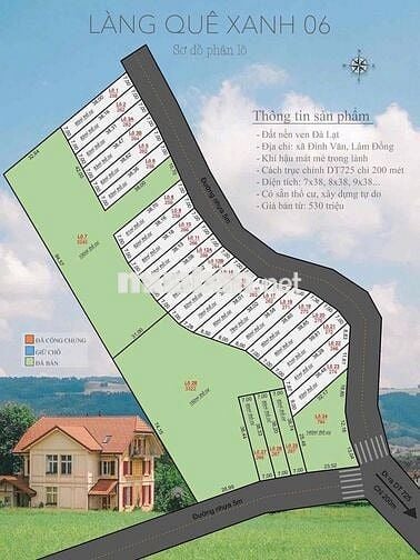 Bán lô đất đẹp tại xã Đinh Văn - Lâm Hà chỉ 580 triệu