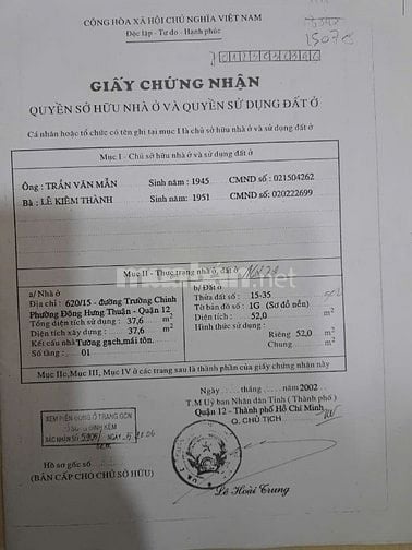 Nhà chính chủ 137m2 1 phòng ngủ đường Trường Chinh Quận 12