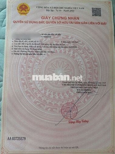 Nhà Mới Thủ Dầu Một Bình Dương. Lầu Trệt