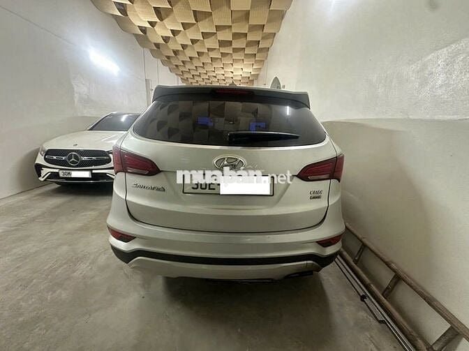Bán xe santafe màu Bạc Đk2017,Máy dầu bản đặc biệt