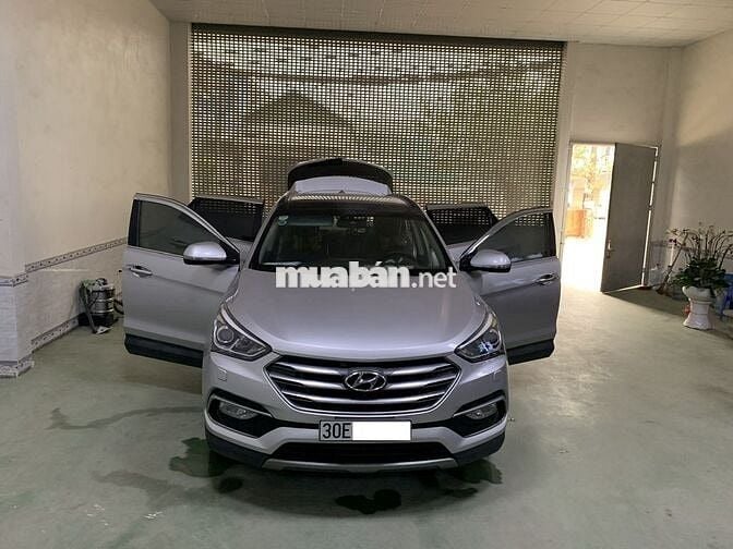 Bán xe santafe màu Bạc Đk2017,Máy dầu bản đặc biệt