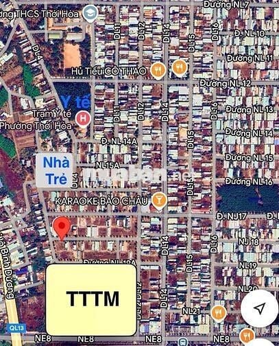 Bán Đất Giá Rẻ Thới Hòa Bến Cát 750tr 150m2.Đường lớn gần chợ