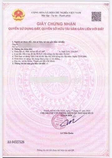 BÁN 4 sổ 5x22m sau chợ xuân thới thượng Hóc Môn Giá 3ty6