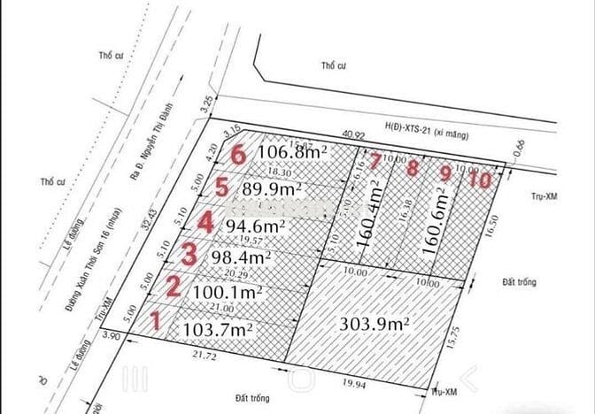 Bán đất thổ cư mặt tiền Xuân Thới Sơn 16 – Hóc Môn