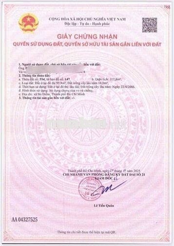 BÁN 4 sổ 5x22m sau chợ xuân thới thượng Hóc Môn Giá 3ty6