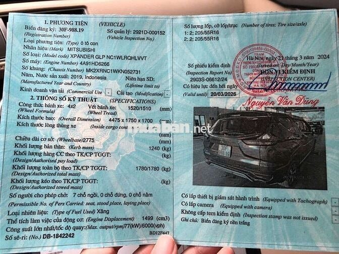 Chính chủ bán Mitsubishi Xpander 2019 1.5AT