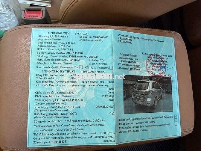 Hyundai Santa Fe 2007 2.2L 4WD - 313000 km