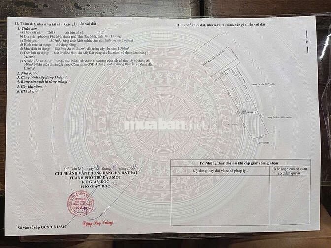 Đất lớn mặt tiền Phạm Ngọc Thạch, Phú Mỹ, Thủ Dầu Một