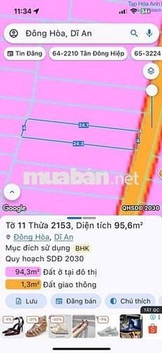 Đất sổ hồng riêng phường Đông Hoà TPHCM từ Huỳnh Tấn Phát thông Ng Huu