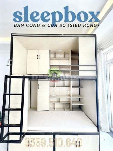 ✨NEW SLEEPBOX CAO CẤP RỘNG - BAO CP - NGAY CÔNG VIÊN GIA ĐỊNH 