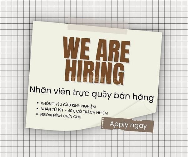 Cần 3 bạn làm việc tại quầy bán nước giải khát, cafe, sữa hạt Parttime