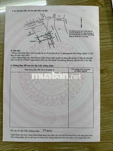 🟢Chủ gửi  Sổ mới về thơm mùi mực  - Đất An Phú Đông - Vườn Lài Nối Dài