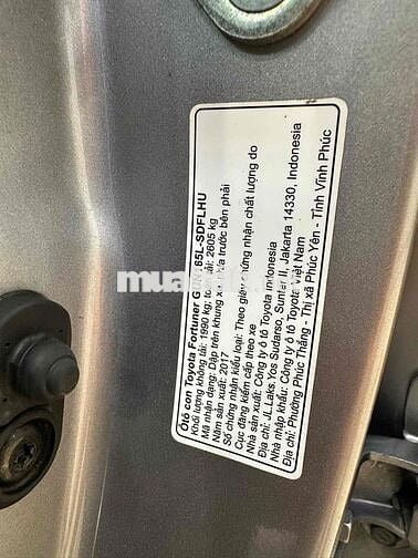 Toyota Fortuner 2017 MT