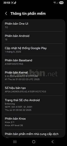 Bán samsung a15 8/256gb dư dùng