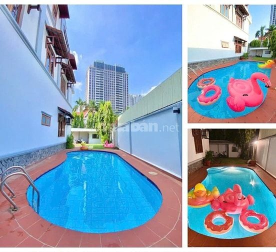 Cho thuê biệt thự Nguyễn Ư Dĩ P.Thảo Điền Q.2 CÓ HỒ BƠI_ DT: 20mx35m
