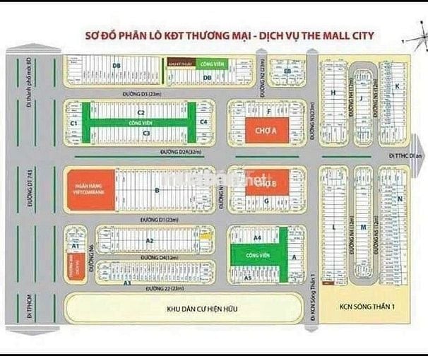 Đất trung tâm phường Dĩ An, Bình Dương