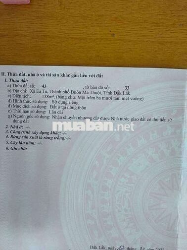 Đất thổ cư tại Quốc lộ 26 thuộc phường Tân An, tỉnh Đắk Lắk