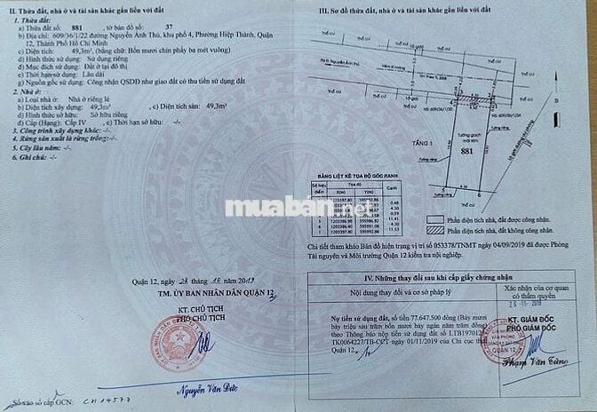 Nhà mới c4 có gác, 49.3 m2 giá 3.86 tỷ, Nguyễn Ảnh Thủ, Hiệp Thành