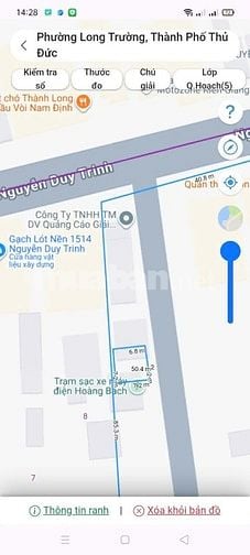 bán 59,4m2 hẻm 1516 Nguyễn Duy Trinh 3 tỷ 3