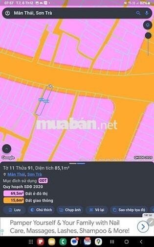 BÁN ĐẤT Đường Trương Định, Phường Mân Thái, Quận Sơn Trà, Đà Nẵng