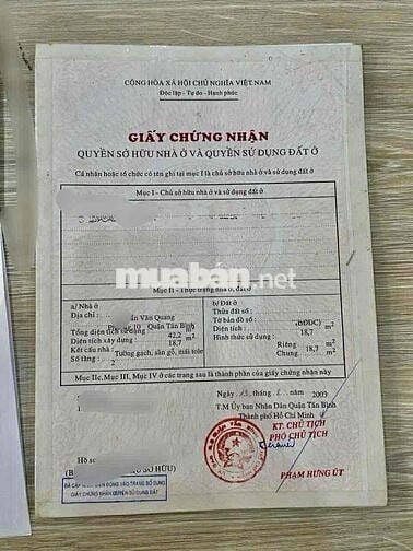 BÁN NHÀ 43M2 SD, 2PN, ĐANG CHO THUÊ