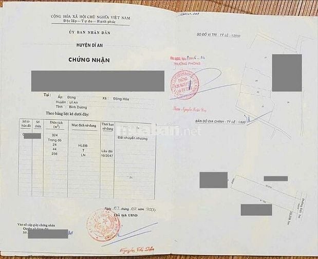 Đất Biệt Thự Vườn Gần BigC GO, Kế Ngã 3 Cây Lơn Dĩ An ( Đông Hòa HCM)