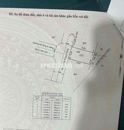 Bán đất, Bình Tân, 80m2, GPXD 5 tầng, 2.8 tỷ, nở hậu tài lộc