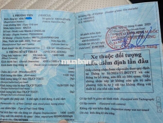 Mazda 2 Sedan 2023, trắng, bảo hành đến 08/2027