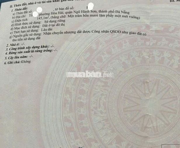 Bán đất GÓC 2MT đường 15,5m Trần Hữu Dực & Nguyễn Duy Trinh