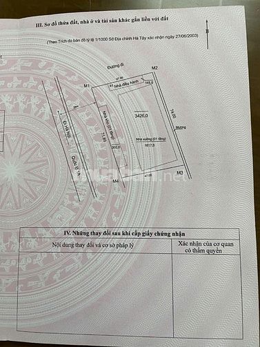 BÁN NHÀ XƯỞNG SẢN XUẤT KHU CCN DUYÊN THÁI THƯỜNG TÍN, HÀ NỘI 