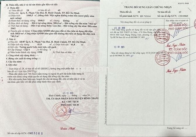 CHÍNH CHỦ BÁN NHÀ XƯỞNG 20X52, ĐIỆN 3P TI250. BÌNH CHÁNH,TPHCM