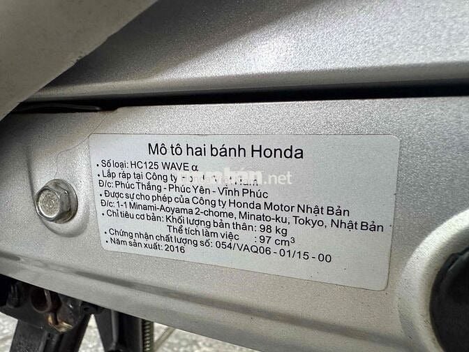 Wave Alpha 100 2016 Trùm Cuối Bs 65F1-313.69