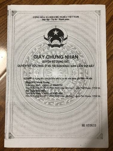 BÁN NHÀ HẺM 524 PHAN XÍCH LONG PHƯỜNG ĐỨC NHUẬN - Tp.HCM