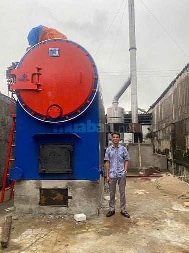 Nồi hơi đốt than củi công suất 3 tấn hơi/h. lh 0986.192989