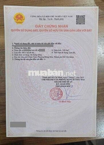 Đất mặt tiền KDC Châu Thới, P Bình An, Tp Dĩ An