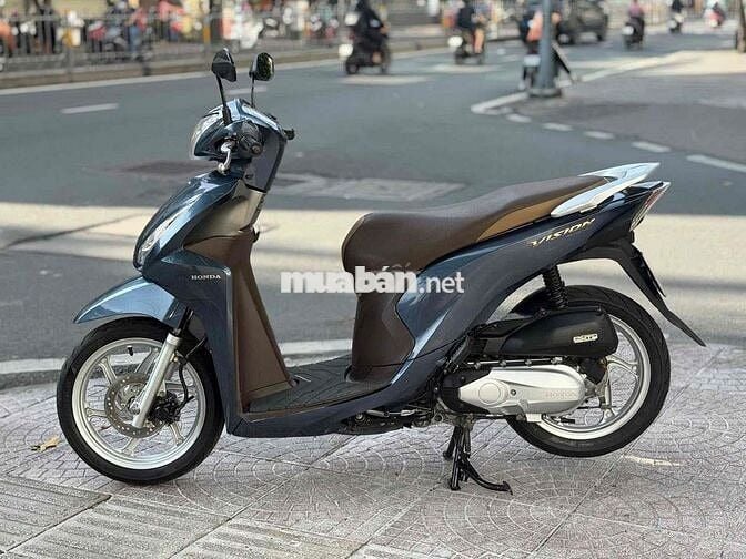 Honda Vision 2019 Smartkey Xanh bạc nâu Bstp 9 Chu