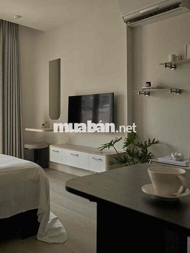 Cho Thuê Căn Hộ 1PN Quận 1 Có Ban Công– Tone Xám Sang Trọng View Rộng